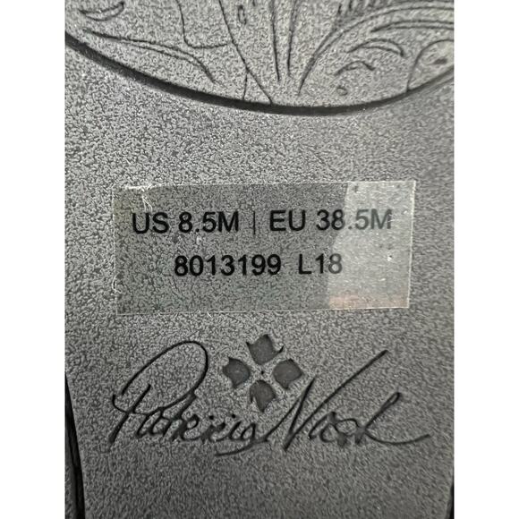 Patricia Nash Flavia Black Perforated Leather Slide Mule Women’s Shoes Size 8.5 - Picture 6 of 7